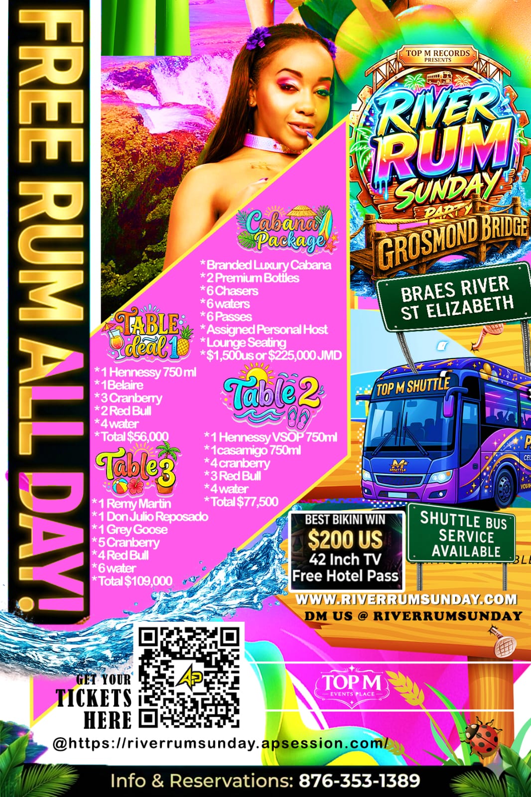River Rum Sunday official ticket flyer